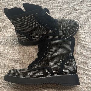 Madden Girl Studded Doc-Marten-Style Combat Boots